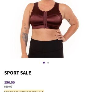 ENELL WOMENS SPORT BRA SIZE 2 WHITE SATIN